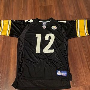 NFL Steelers , Bradshaw Replica Jersey. Pre 2004 Logo/Collar. Worn ~ Ten times.